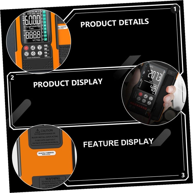 Q60 Digital Multimeter True RMS Auto Ranging NCV Detection Backlit Display Data Hold Electrical Tester - Image 5