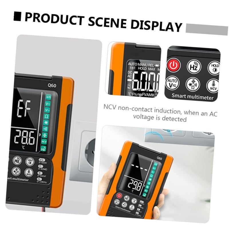 Q60 Digital Multimeter True RMS Auto Ranging NCV Detection Backlit Display Data Hold Electrical Tester - Image 4