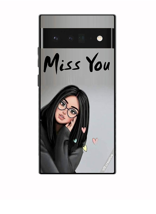 VR CREATIVE - Protective Case Cover For Google Pixel 6a Girl Miss You Design Multicolour - Image 1