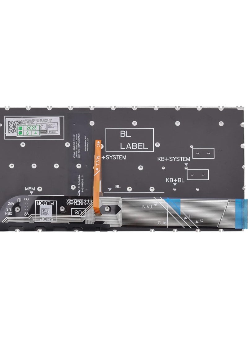 Terabyte Keyboard Compatible with Dell Inspiron 15 3510 3511 3515 5510 5515 5518, inspiron 16 7610, Latitude 3520, Vostro 15 3510 3515 3520 3525 7510 - Image 4