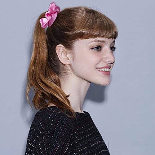 FAMEZA 12 Pieces Satin Hair Scrunchies Elastic Hair Bobbles Scrunchy Hair Ties Ponytail Holder Hair Elastic, Pink Lovers - Image 4