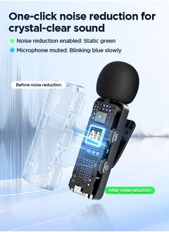 BOYA BOYA BY-V20 Wireless Lavalier Microphone for USB-C Interface Device,Noise Noise-cancelling Mini Condenser for Video Audio Recording  - Image 4