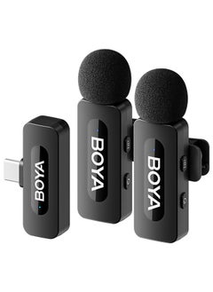 BOYA BOYA BY-V20 Wireless Lavalier Microphone for USB-C Interface Device,Noise Noise-cancelling Mini Condenser for Video Audio Recording  - Image 1
