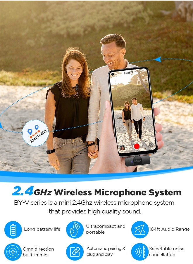 BOYA BY-V20 Wireless Lavalier Microphone for USB-C Interface Device,Noise Noise-cancelling Mini Condenser for Video Audio Recording - pzsku/ZA46EF3DE727ACC419B1BZ/45/_/1701747457/00a24360-089b-4fd4-8242-884f42fabc23