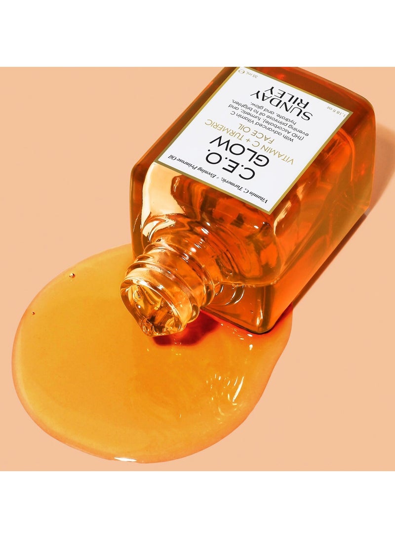 صنداي رايلي سي. زيت وجه بفيتامين ج والكركم من جلو  15 مل - Image 2