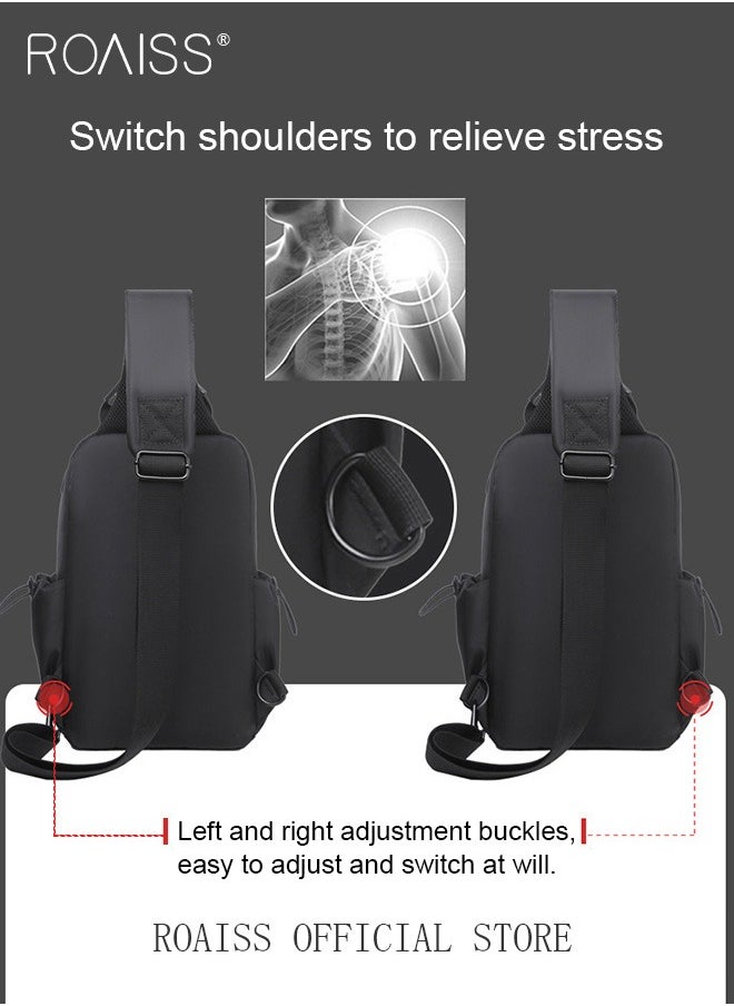 2 Piece Bag Set of Sling Bag and Long Wallet for Men Casual One Shoulder Bag Backpack PU Multi-slot Zipper Wallet New Fashion Men's Multifunctional Waterproof Crossbody Bag