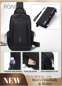 Black(Sling Bag+Long Wallet)