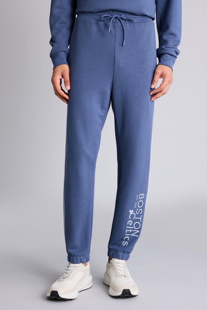 DeFacto Blue Man NBA Boston Celtics Standard Fit Scuba Fabric Jogger Pants Casual - Image 5