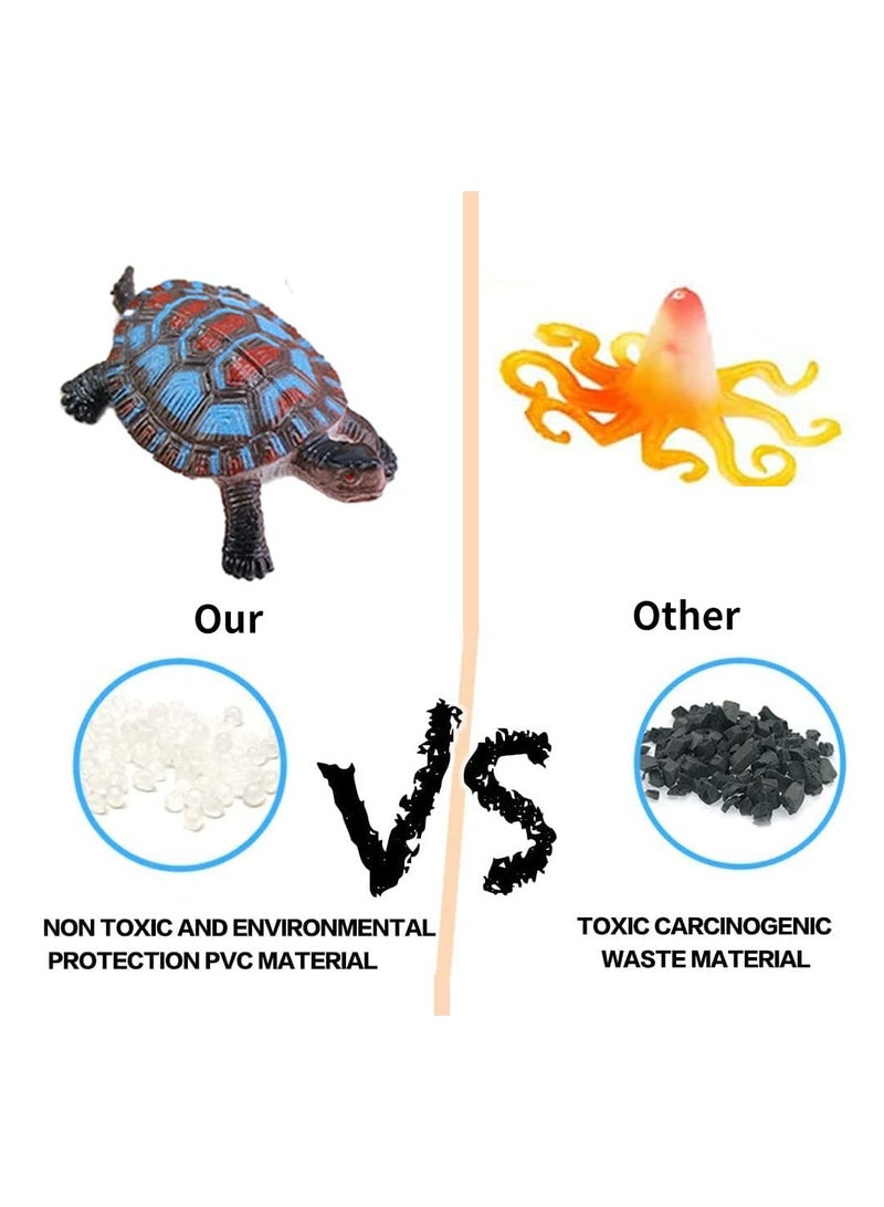 8 Durable Turtle Figurines for Kids, Realistic Mini Tortoise Toys for Bathtub Fun and Party Decorations - Image 3