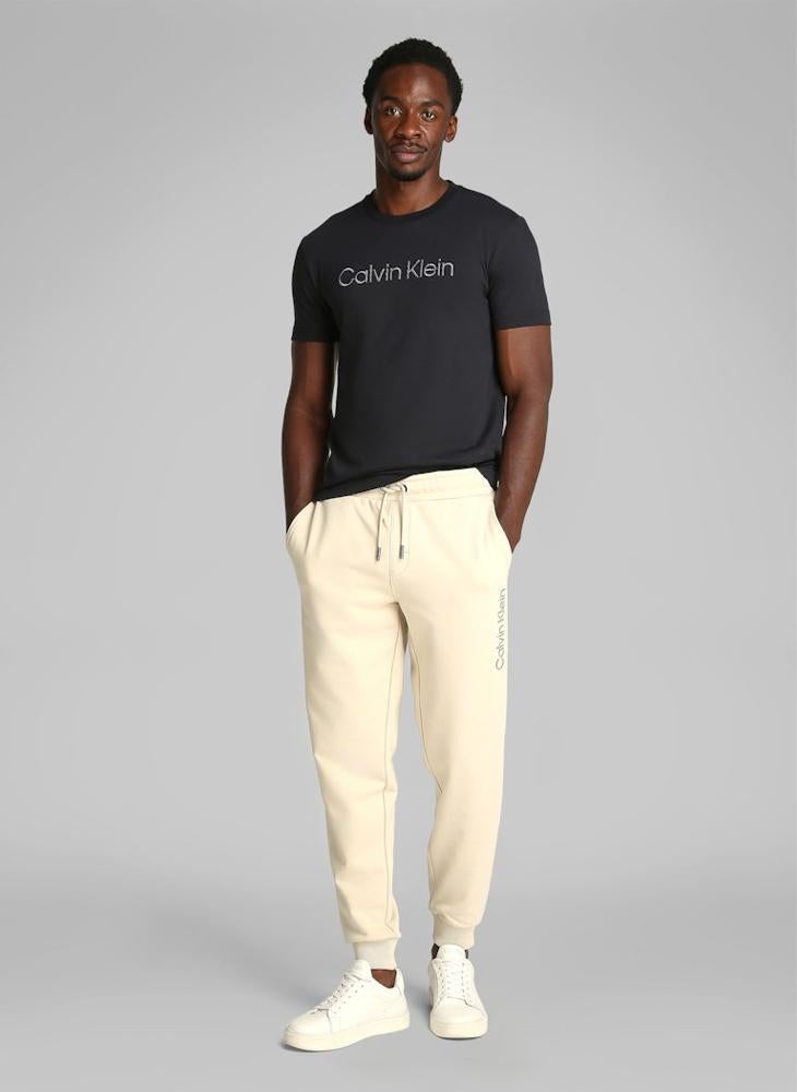 CALVIN KLEIN Textured Embroidery Logo T-Shirt  - Image 4