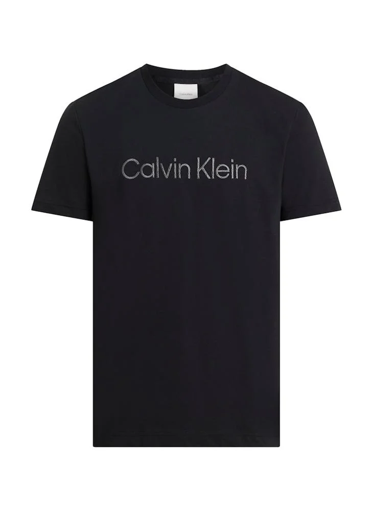 CALVIN KLEIN Textured Embroidery Logo T-Shirt