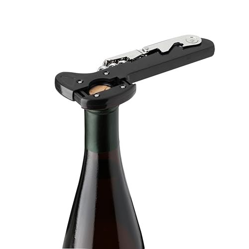 True Recoil Waiters Corkscrew Wine Opener, Durable Stainless Steel with Built-in Bottle Opener and 4-Wheel Foil Cutter for Bartenders, Home Bar, Kitchen, Outdoor Party, Gifts for Wine Lovers, Set of 1 - Image 5