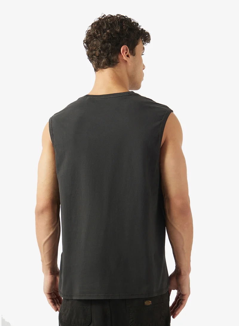 GUESS  Logo Detail Crew Neck Tanks for Men | Best Price UAE