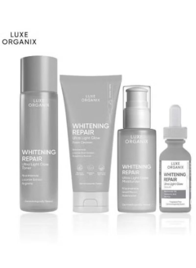 لوكس أورغانيكس منظف ​​/ تونر / مرطب / سيروم لوكس أورجانيكس لتبييض البشرة وإصلاحها