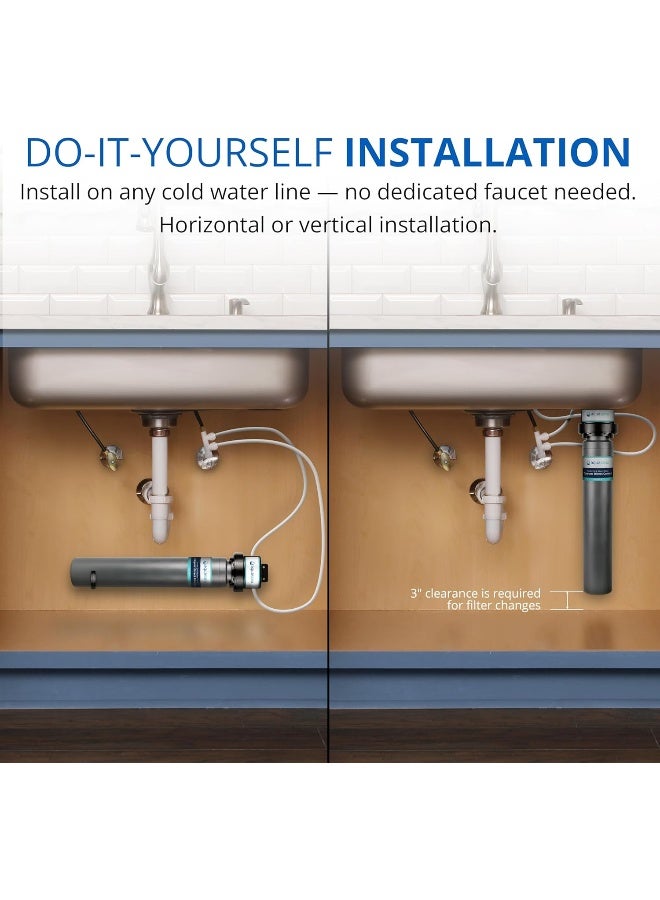 Aquasana Aquasana Under Sink Water Filter System - Claryum Direct Connect Under Counter Filtration  - Image 3
