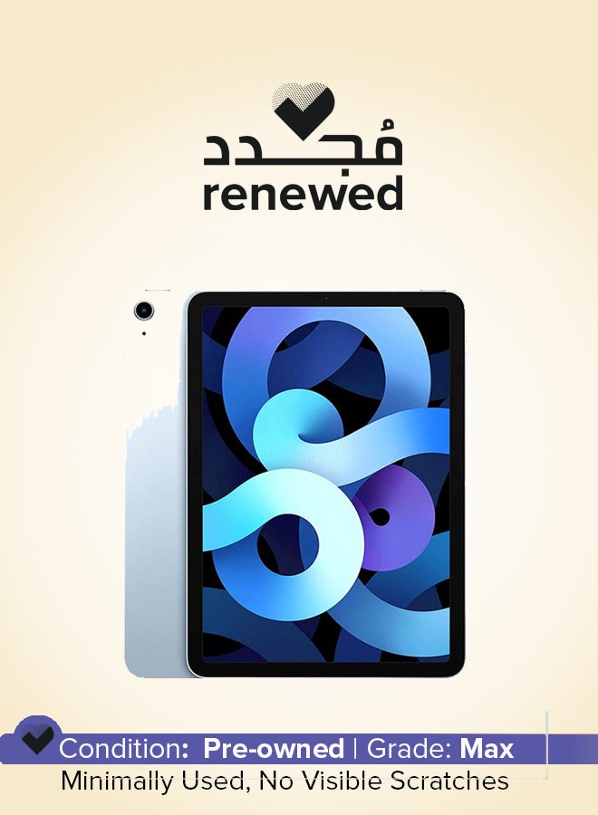 ابل  Renewed - iPad Air - 2020 (4th Gen) 10.9-Inch 64GB WiFi Sky Blue With Facetime - Image 1