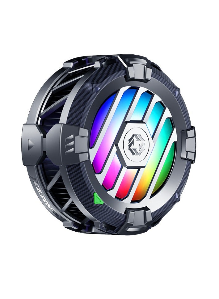 PIVA HB5pro Mobile Phone and Tablet Cooling Fan with 3 Speeds to Meet Cooling Requirements Fast Cooling at 40 Degrees Quickly Reduces Temperature to -46 Degrees Celsius with 25W Different Power and Light Control Button to Adjust Light Color - Image 1