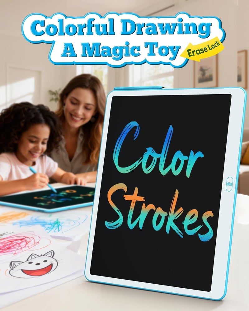 bravokids ألواح رسم مقاس 20 بوصة باللون الأزرق - Image 5