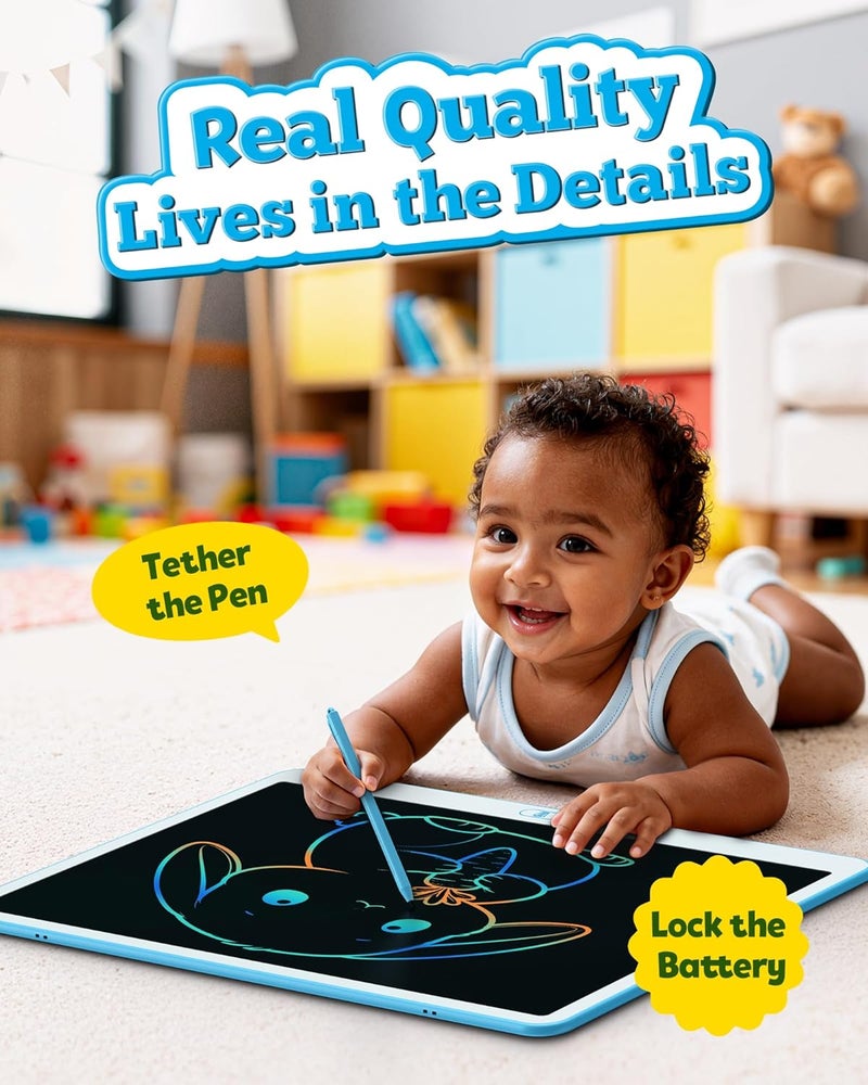 bravokids ألواح رسم مقاس 20 بوصة باللون الأزرق - Image 3