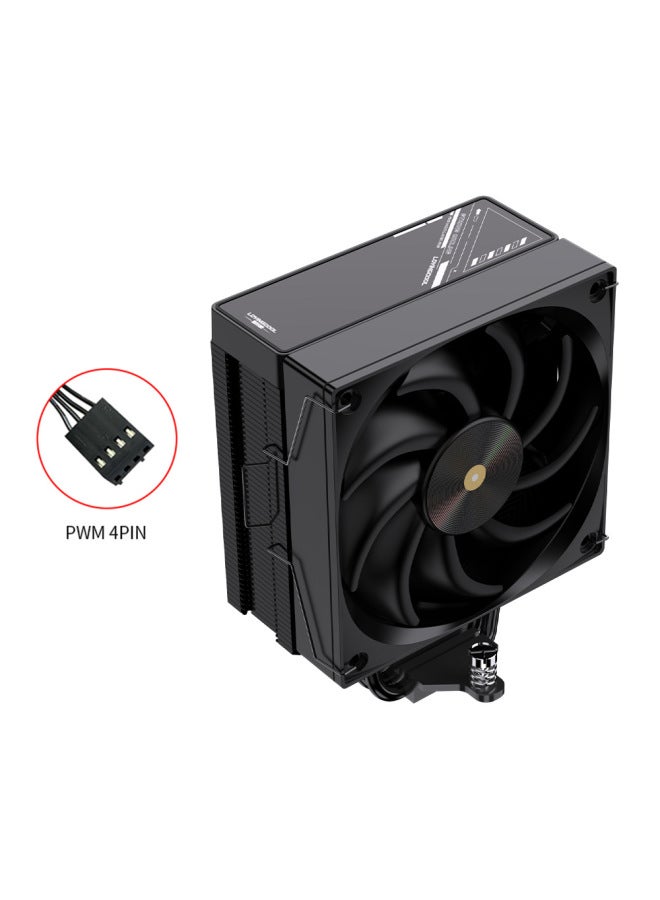 LOVINGCOOL Desktop Computer Temperature-controlled Argb Air-cooled Full-platform Amd Cooling Fan With Four Copper Pipes Cpu Cooler With Digital Display Design - Image 1