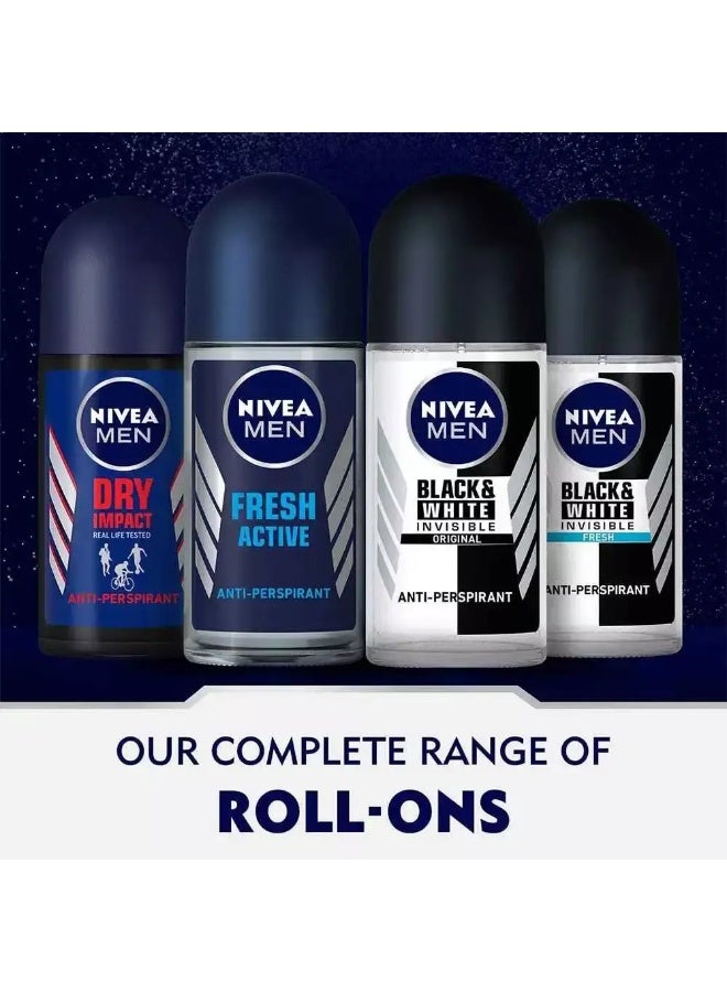 NIVEA MEN Dry Impact, Antiperspirant for Men, Roll-on 50ml - Image 3