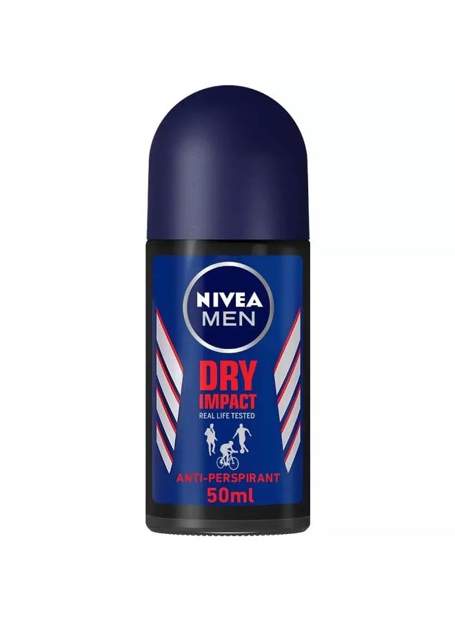 NIVEA MEN Dry Impact, Antiperspirant for Men, Roll-on 50ml - Image 2