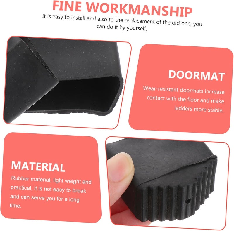 DOITOOL 2pcs Furniture Foot Pads Slip Mats Ladder Feet Covers Non-Skid Ladder Pads Slip Stair Strips Furniture - Image 3