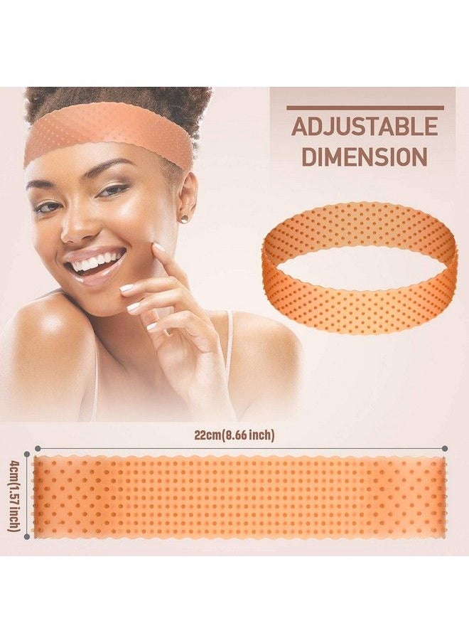 WILLBOND 2 Pieces Silicone Grip Wig Band Adjustable Silicone Wig Headband Fix Non Slip Wig Bands Seamless Wig Band Wig Grip Band Strong Holder For Men Women Sports Yoga (Dark Brown)  - Image 4