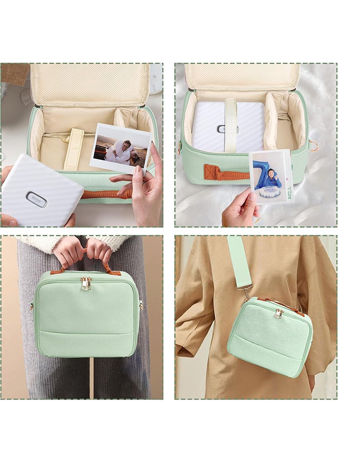 O Ozone - Universal Portable Camera Case for Fujifilm Instax Mini 12/11/99/9/EVO/40/90/Link2/DSLR Cameras Protective Camera Bag with Shoulder Strap- Green - Image 1
