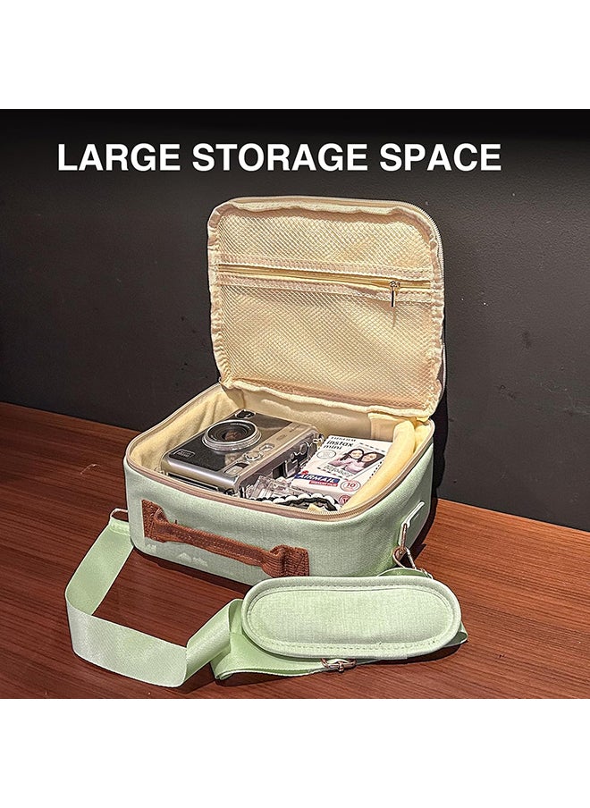 O Ozone - Universal Portable Camera Case for Fujifilm Instax Mini 12/11/99/9/EVO/40/90/Link2/DSLR Cameras Protective Camera Bag with Shoulder Strap- Green - Image 1