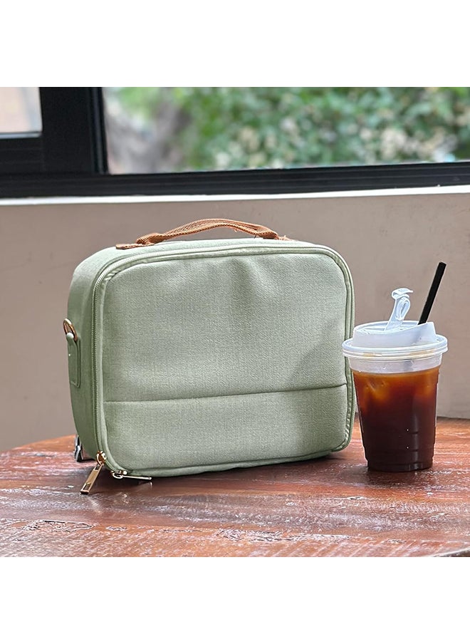 O Ozone - Universal Portable Camera Case for Fujifilm Instax Mini 12/11/99/9/EVO/40/90/Link2/DSLR Cameras Protective Camera Bag with Shoulder Strap- Green - Image 1