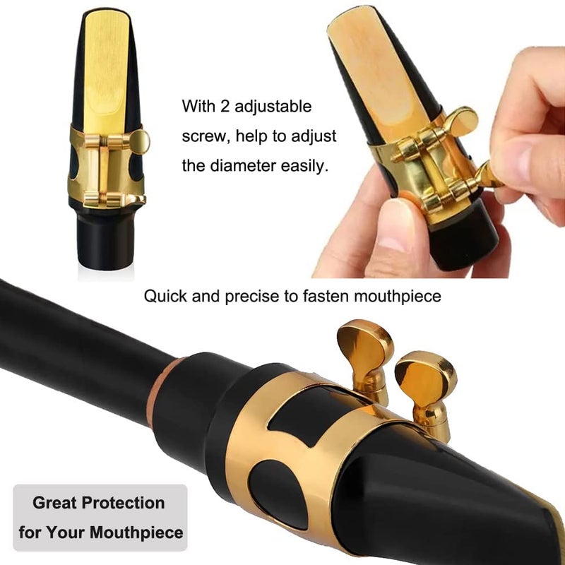 Buildcon Saxophone Ligature, Alto Saxophone Ligature, Clarinet Ligature, Durable Saxophone Accessories, Secure Fit for Saxophone Mouthpiece, High-Quality Material, Ideal for Beginners and Marching Band - Image 3