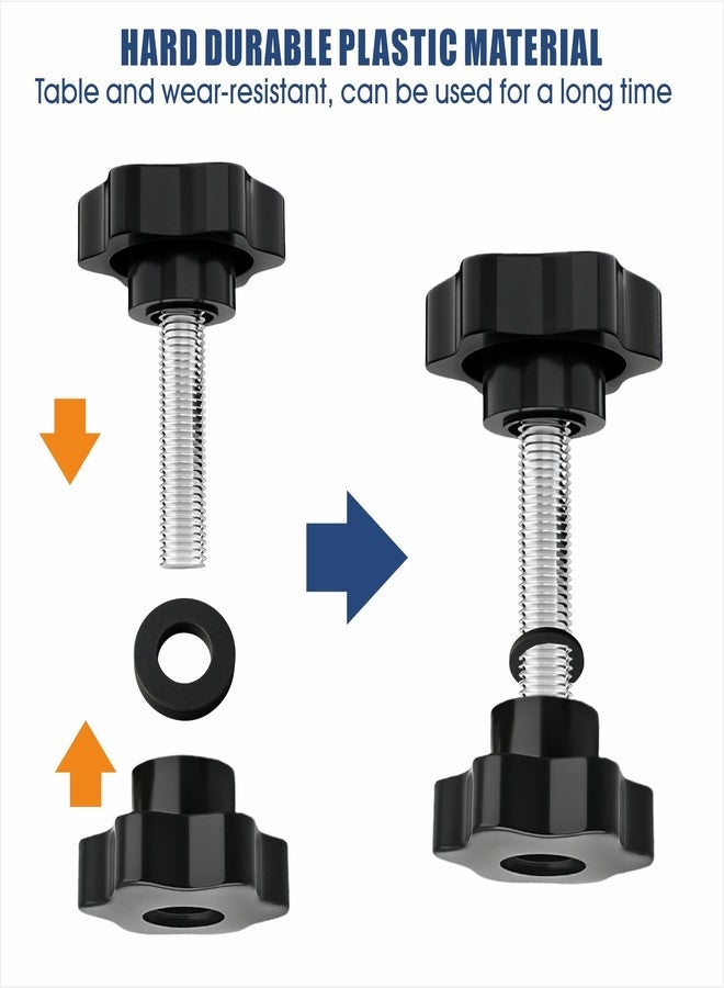 MUROCEA Rollator Walker Replacement Knobs - Arm Height Adjustment Knobs for 3 or 4 Wheeled Rollators, Easy-Grip Replacement Screws, Set of 2 (A) (A) - Image 5