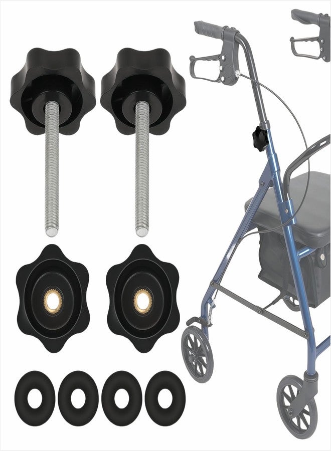 MUROCEA Rollator Walker Replacement Knobs - Arm Height Adjustment Knobs for 3 or 4 Wheeled Rollators, Easy-Grip Replacement Screws, Set of 2 (A) (A) - Image 1