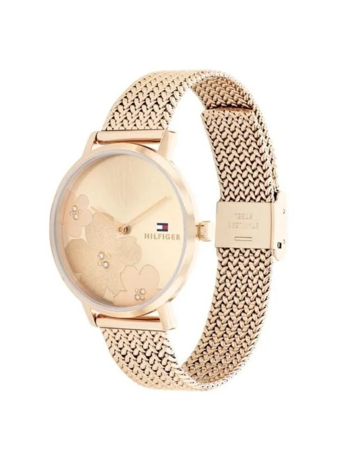 Tommy Hilfiger Women’s Rose Gold Stainless Steel Mesh Watch – Champagne Dial, Crystal Accents (1782603) - Image 2
