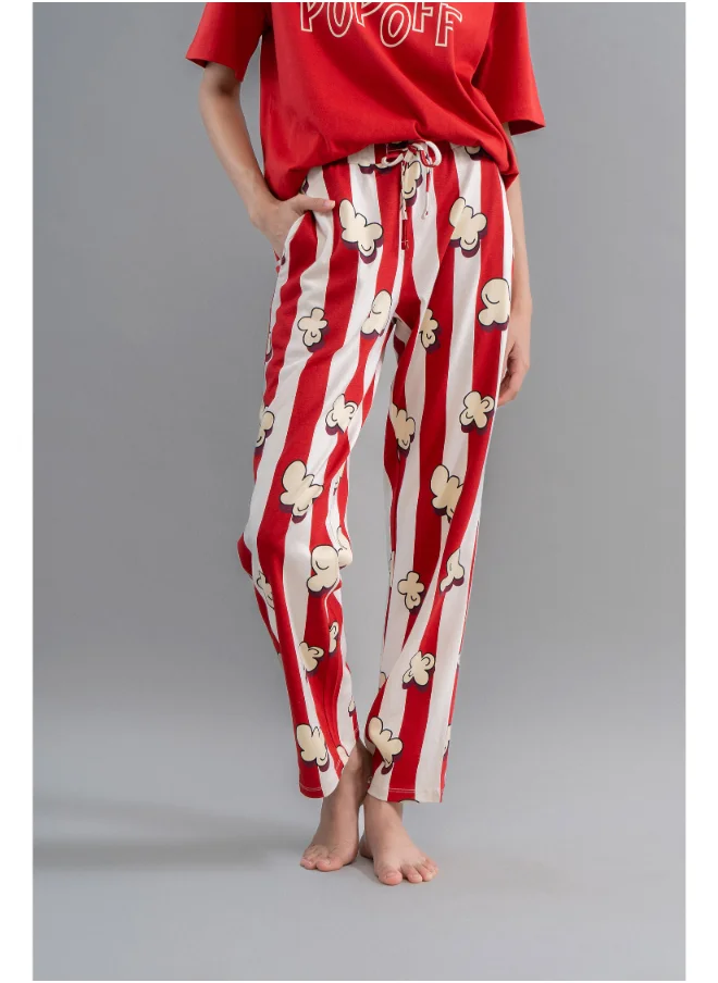 NeceSera Movie Night Red Straight Pajamas