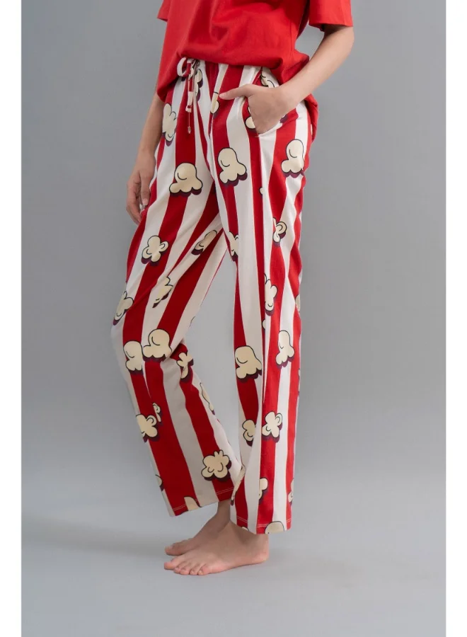 NeceSera Movie Night Red Straight Pajamas
