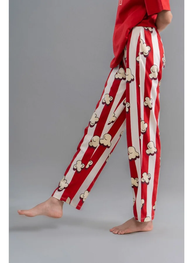 NeceSera Movie Night Red Straight Pajamas