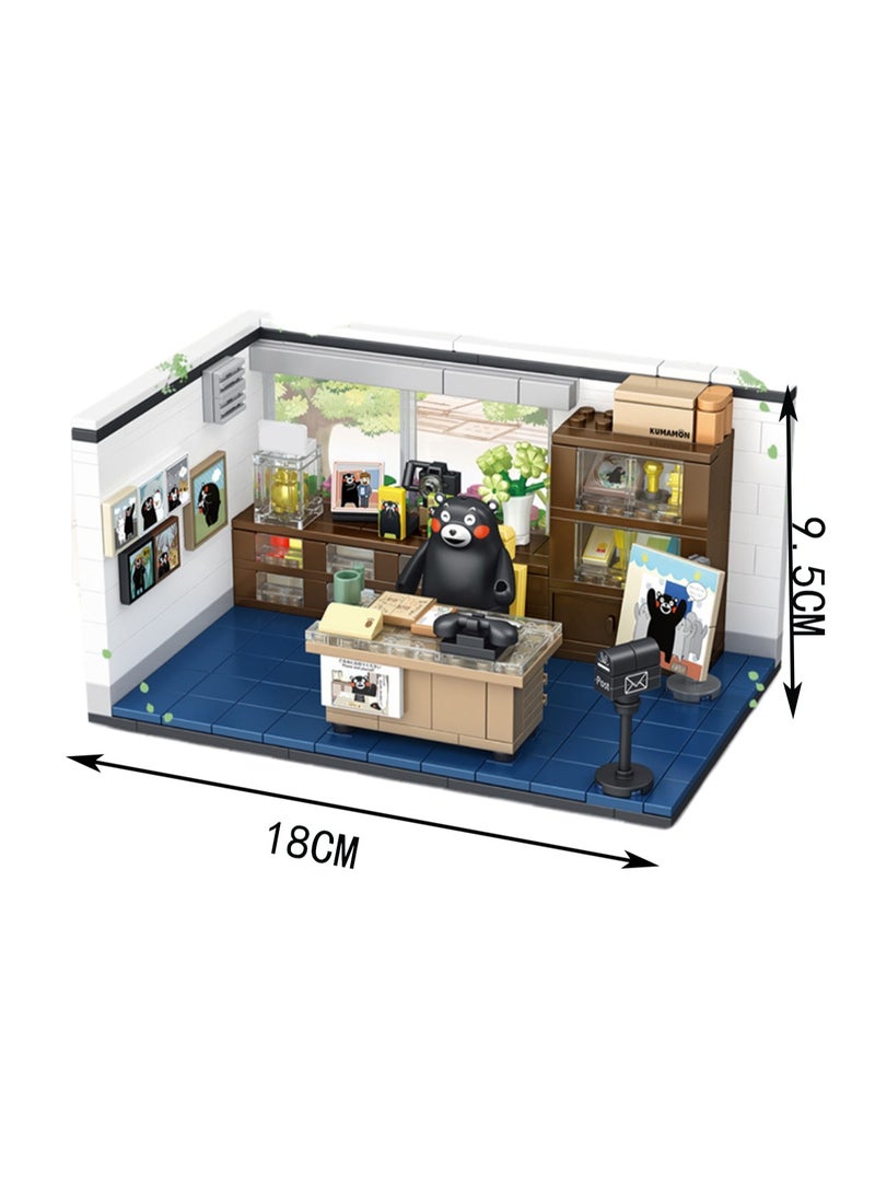 Black Bear Office Model Set Building Blocks Creative Diy Collection Building Assembly Toys Children Adult Home Decoration - Image 2