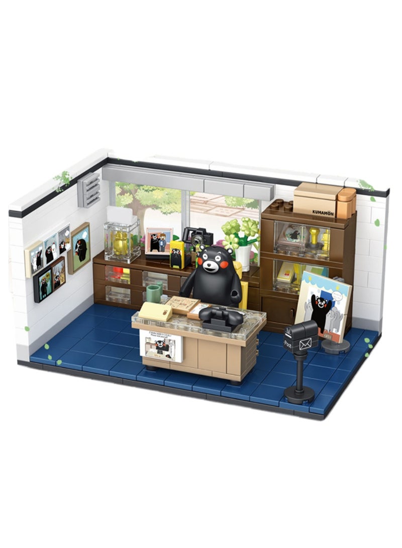 Black Bear Office Model Set Building Blocks Creative Diy Collection Building Assembly Toys Children Adult Home Decoration - Image 1