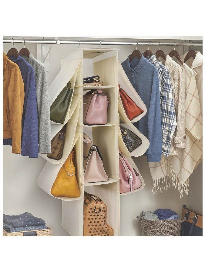 حقيبة تخزين معلقة غير منسوجة لخزانة الملابس المنزلية، مقاومة للغبار ومنظم خزانة مع عشرة مقصورات - Image 2