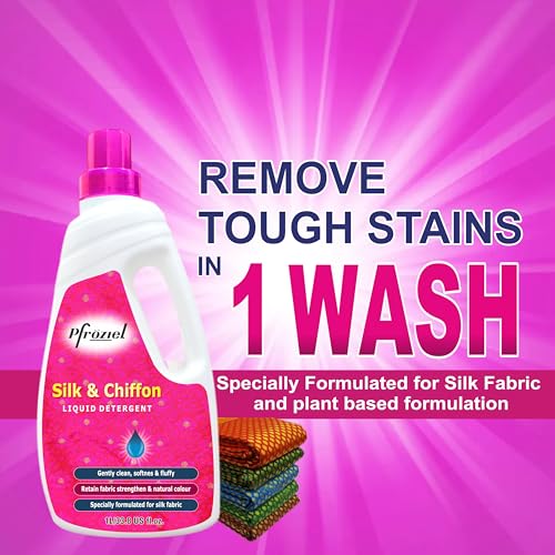 Pfroziel Silk and Chiffon Liquid Detergent,maintain shine & protect colour, No Harmful chemical, 1 Liter (1) - Image 2