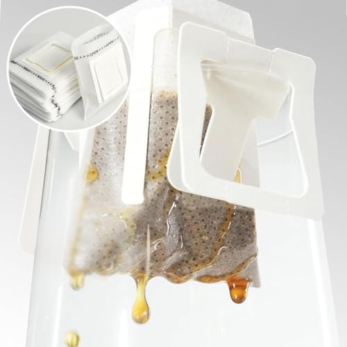 ZEBROC 100 Pieces Portable Coffee/tea Filter Paper Bag Hanging Ear Drip Coffee Tea Bag Single Serve Disposable Pour Over Drip Coffee Filter Bag Perfect for Travel, Camping, Home (100, Drip Coffee Bag) - Image 3