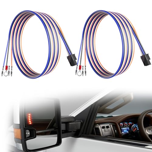 Sousery Tow Mirrors Wiring Harness Compatible with Chevrolet Chevy Silverado GMC Sierra 1500 2500 HD Sierra Truck 20142018 Cargo Running Turn Signals Light2PCS - Image 1