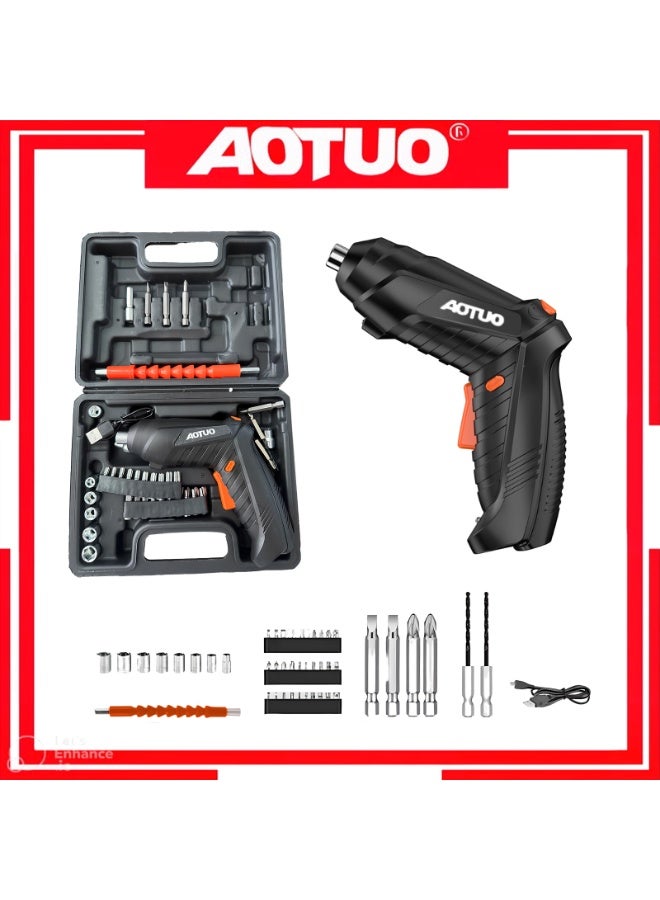AOTUO Cordless Drill Set,47 In 1 Electric Screwdriver Set,Diy Tools With Led Light & Charger For Home, Office, Workplace - Image 1