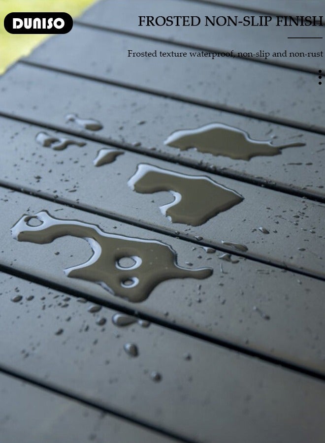 DUNISO طاولة تخييم، طاولة ألومنيوم قابلة للطي مع حقيبة حمل سهلة، طاولة نزهة محمولة في الهواء الطلق، طاولة خفيفة الوزن وقابلة للطي للشاطئ، التخييم، النزهات، الصيد، الشواء، الفناء الخلفي، الحفلات - Image 5