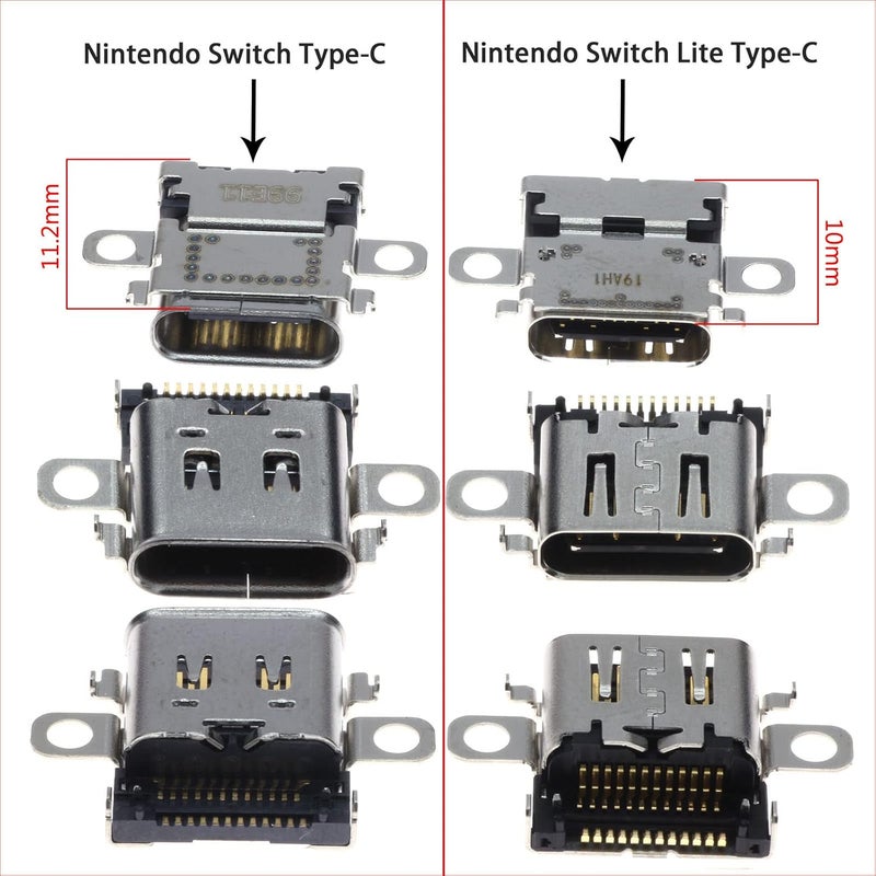 TRADOCK Original Replacement Charging Port USB C Type-C SYNC & Power Charger Socket for Nintendo Switch Lite - Image 2