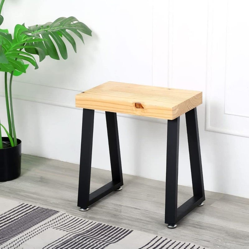 Ventuos Newtown Metal Table Legs DIY Furniture Legs Black Dining Table Leg Cast Iron Legs Computer Desk Legs Office Desk Legs Set of 2 only Legs TRAPEZOIDAL Shape - Image 5