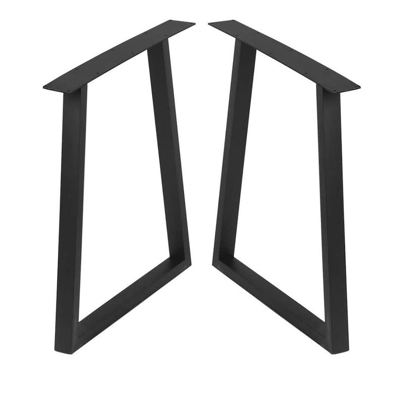 Ventuos Newtown Metal Table Legs DIY Furniture Legs Black Dining Table Leg Cast Iron Legs Computer Desk Legs Office Desk Legs Set of 2 only Legs TRAPEZOIDAL Shape - Image 2