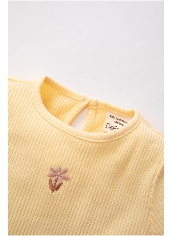 DeFacto - Babygirl Regular Fit Bike Neck Long Sleeve Knitted Set -2 Pieces - Image 1